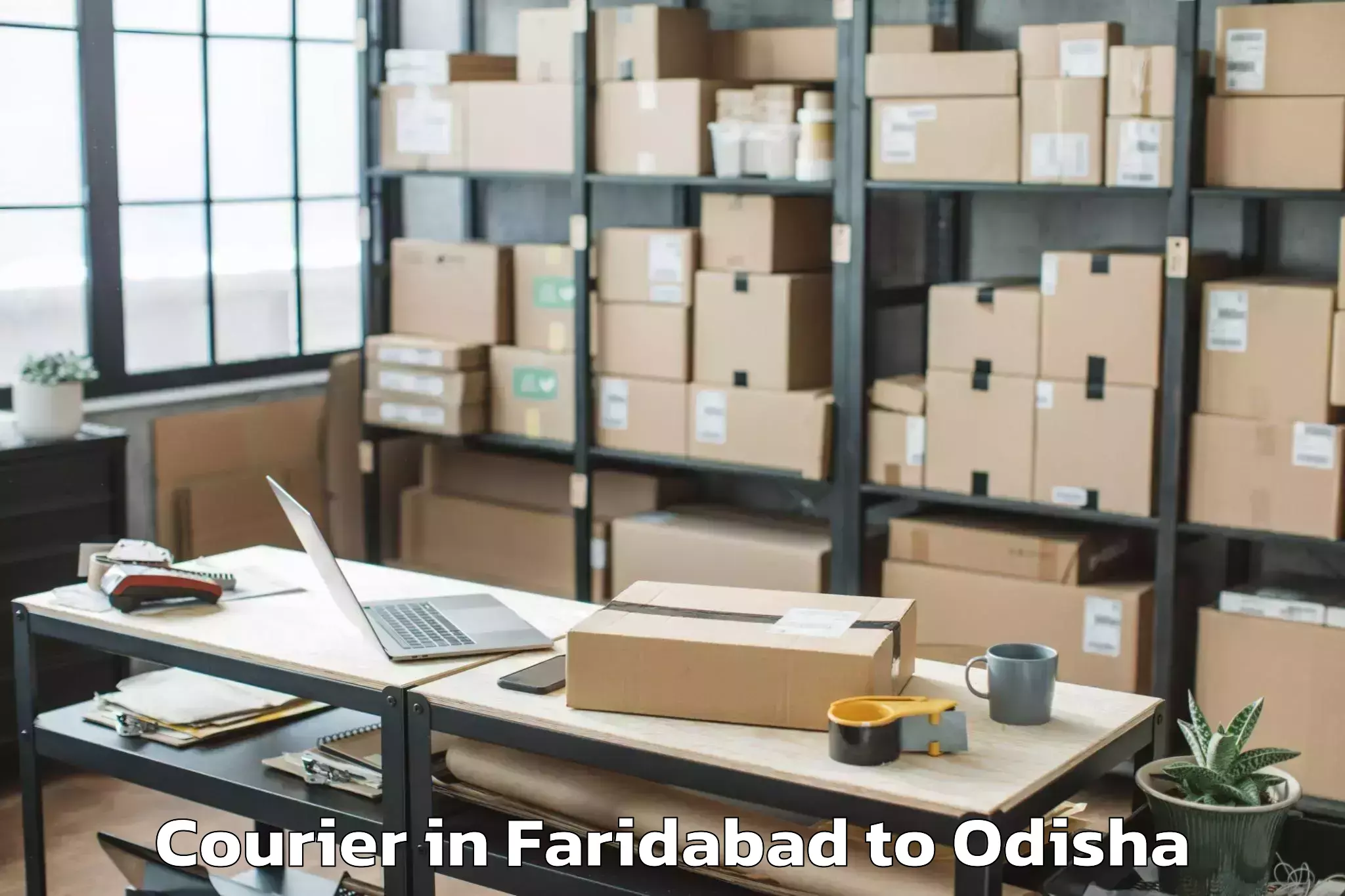 Book Your Faridabad to Kolabira Courier Today